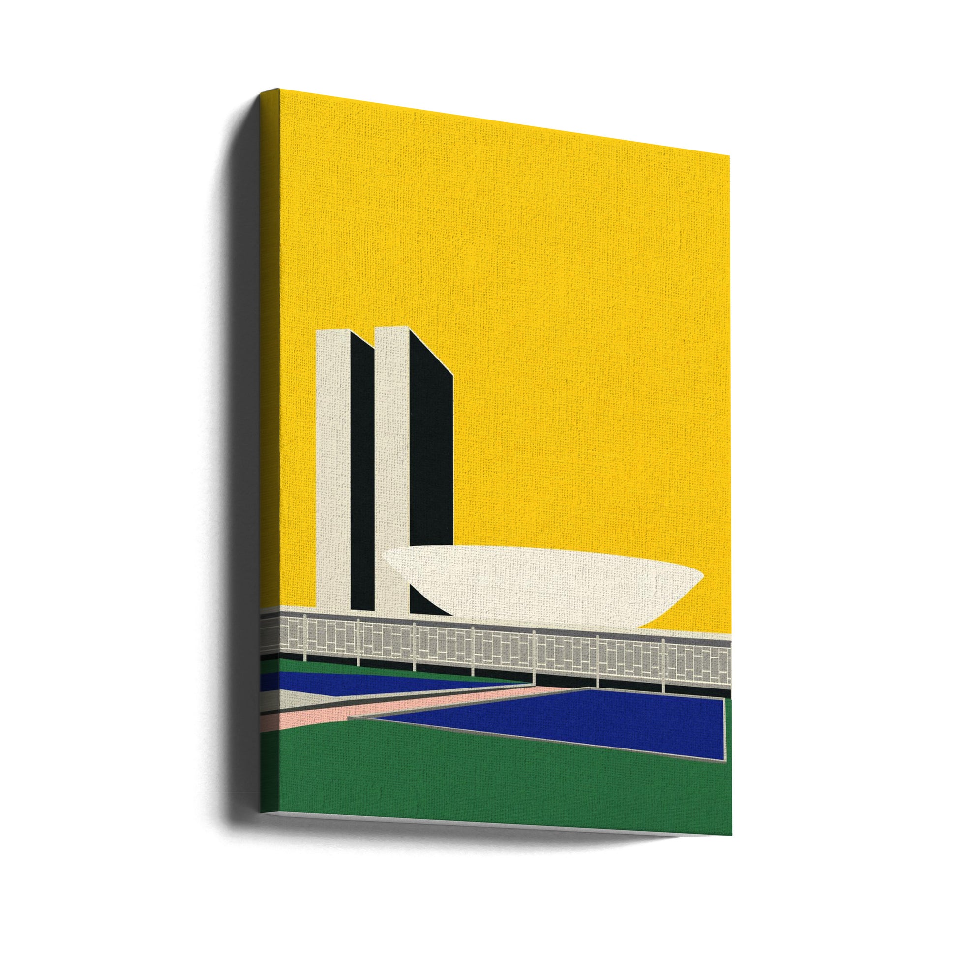 Brasilia Congress Art by Rosi Feist | Architectural Building Design, Large Canvas Wall Art Print | Artsy Earth