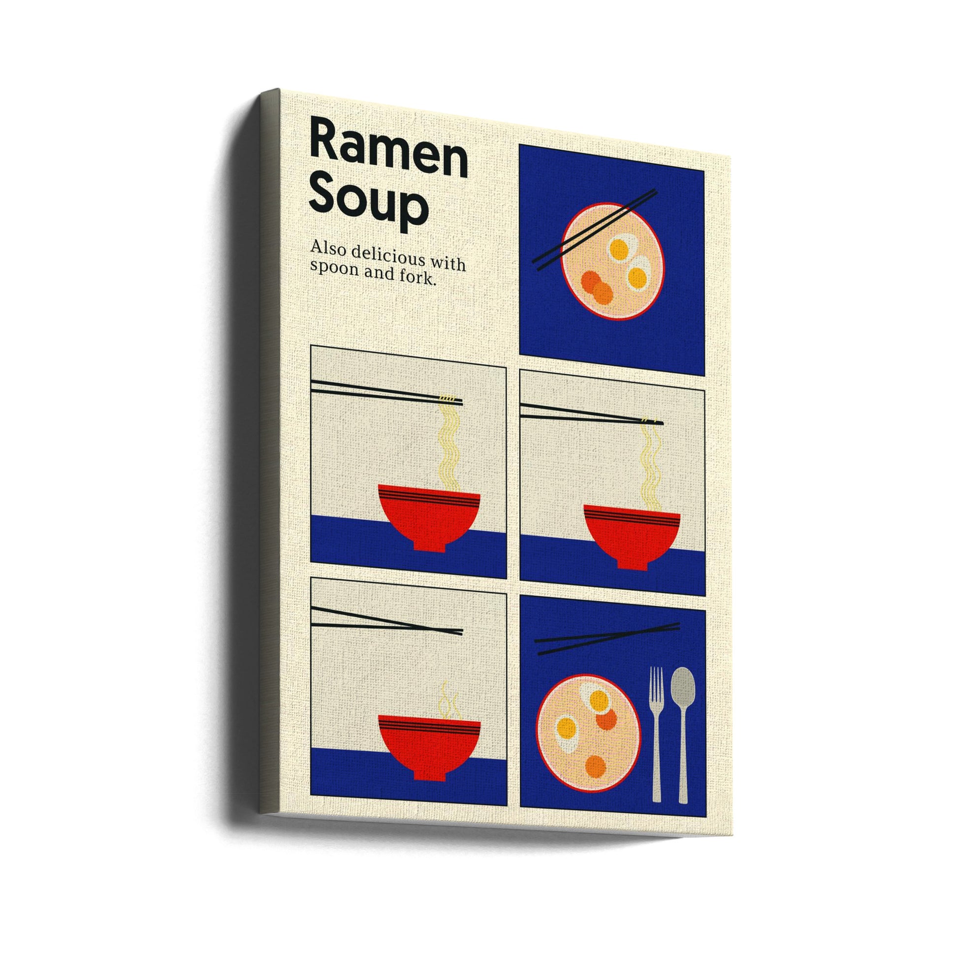 Ramen Soup Poster by Rosi Feist | Food Kitchen Text, Large Canvas Wall Art Print | Artsy Earth