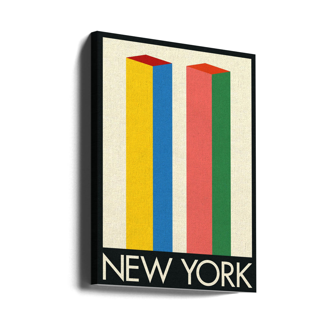 New York Twin Towers by Rosi Feist | Typography Graphic Design, Large Canvas Wall Art Print | Artsy Earth