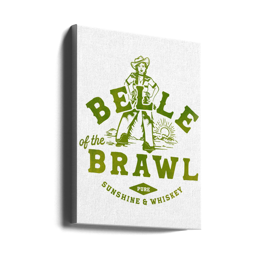 Belle Of The Brawl by The Whiskey Ginger | Western Cowgirl Art, Large Canvas Wall Art Print | Artsy Earth