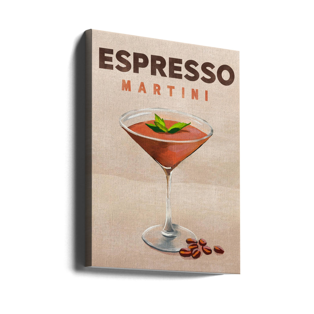 Espresso Martini Cocktail by The Whiskey Ginger | Cocktail Bar Decor, Large Canvas Wall Art Print | Artsy Earth