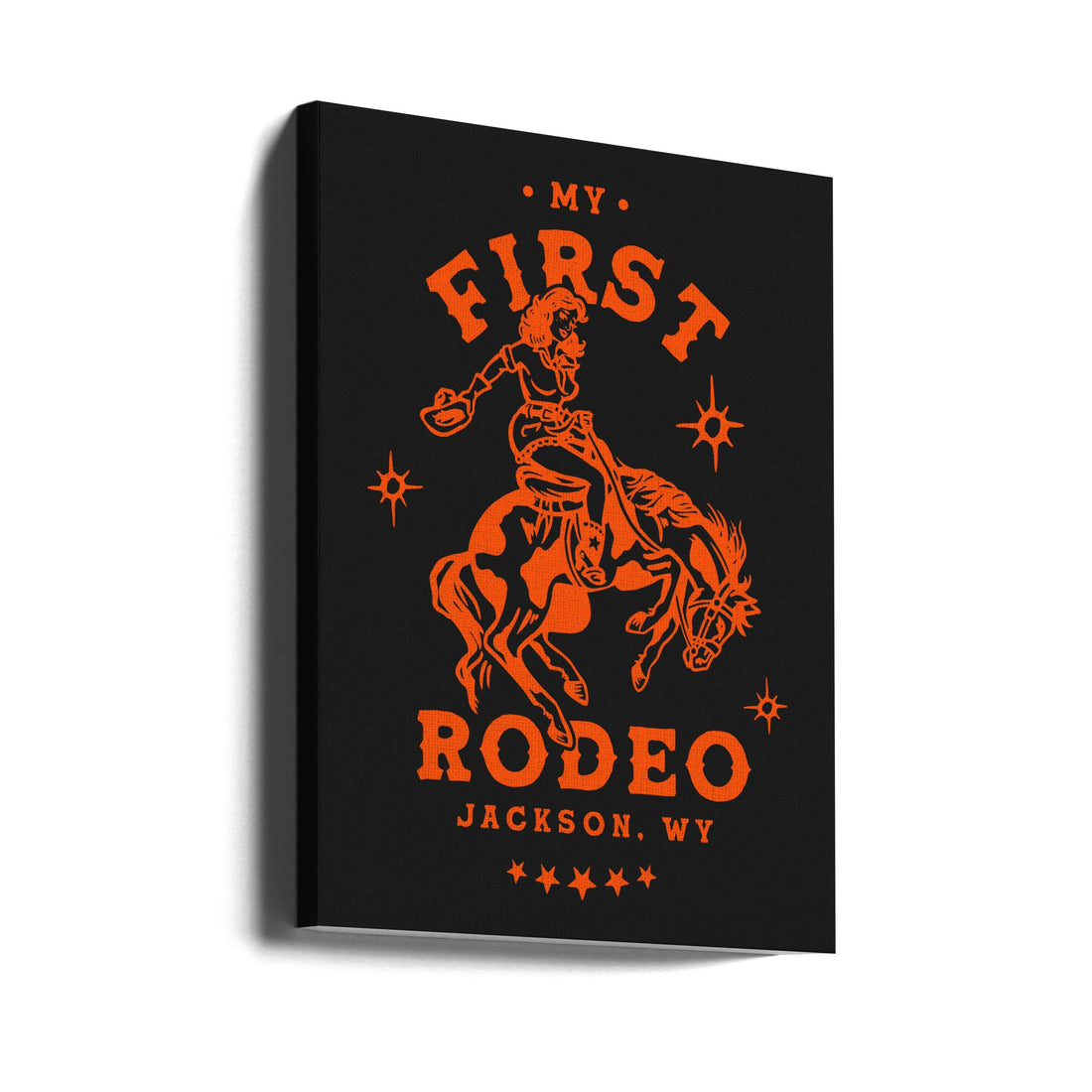 My First Rodeo Jackson Wyoming by The Whiskey Ginger | Western Cowgirl Adventure, Large Canvas Wall Art Print | Artsy Earth