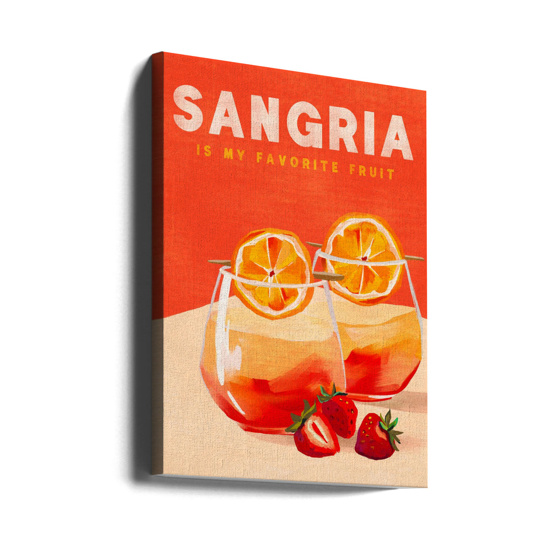 Sangria by The Whiskey Ginger | Fruit Cocktail Drink, Large Canvas Wall Art Print | Artsy Earth