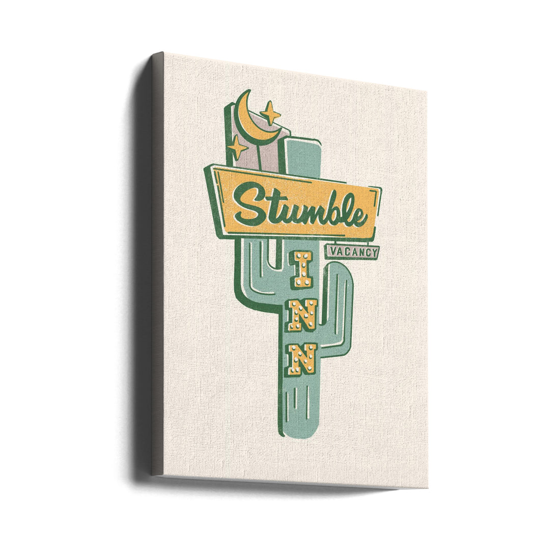 Stumble Inn Southwestern Roadside Motel Art by The Whiskey Ginger | Neon Desert Americana, Large Canvas Wall Art Print | Artsy Earth