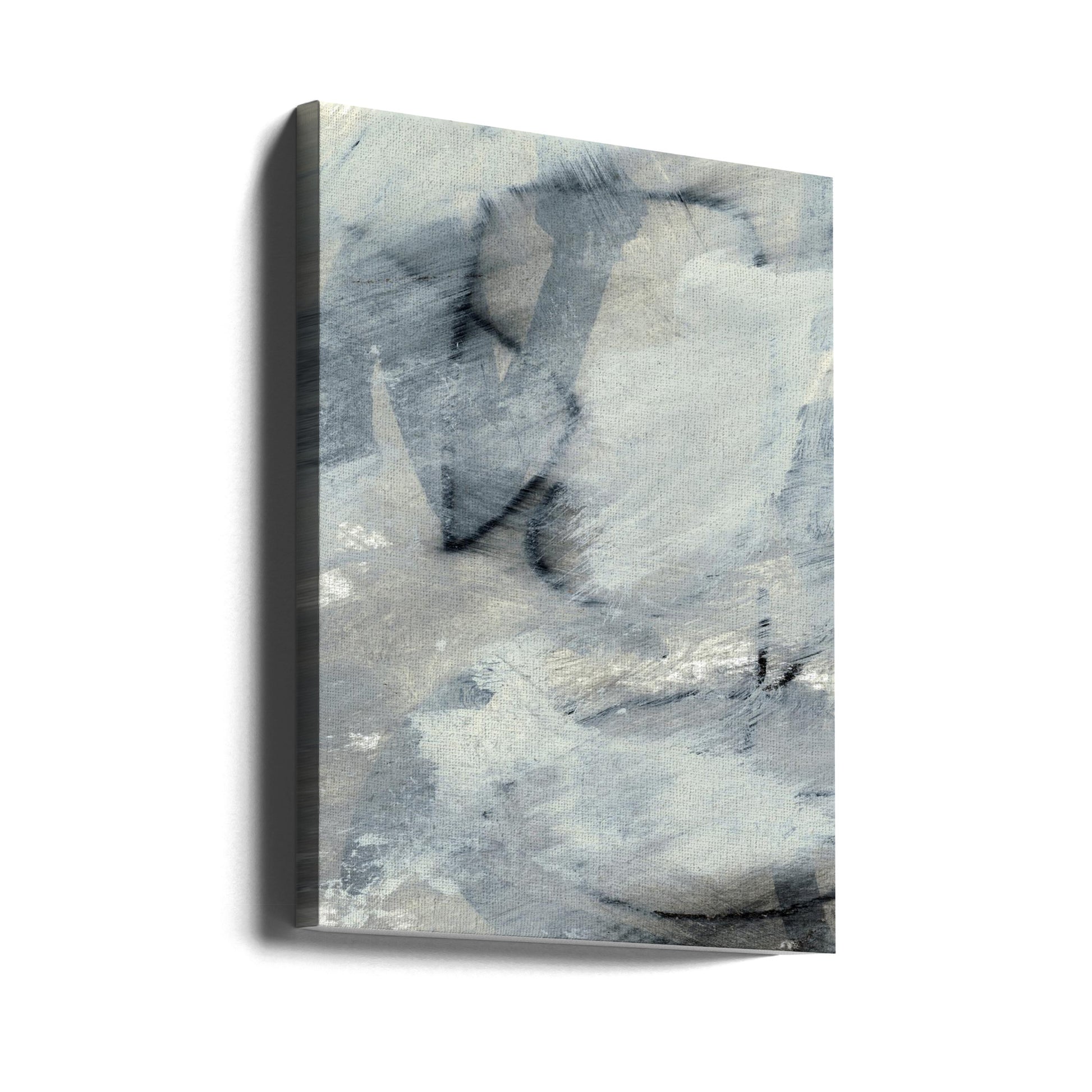 Winter Abstract Art by Dan Hobday | Minimal Snow Painting, Large Canvas Wall Art Print | Artsy Earth