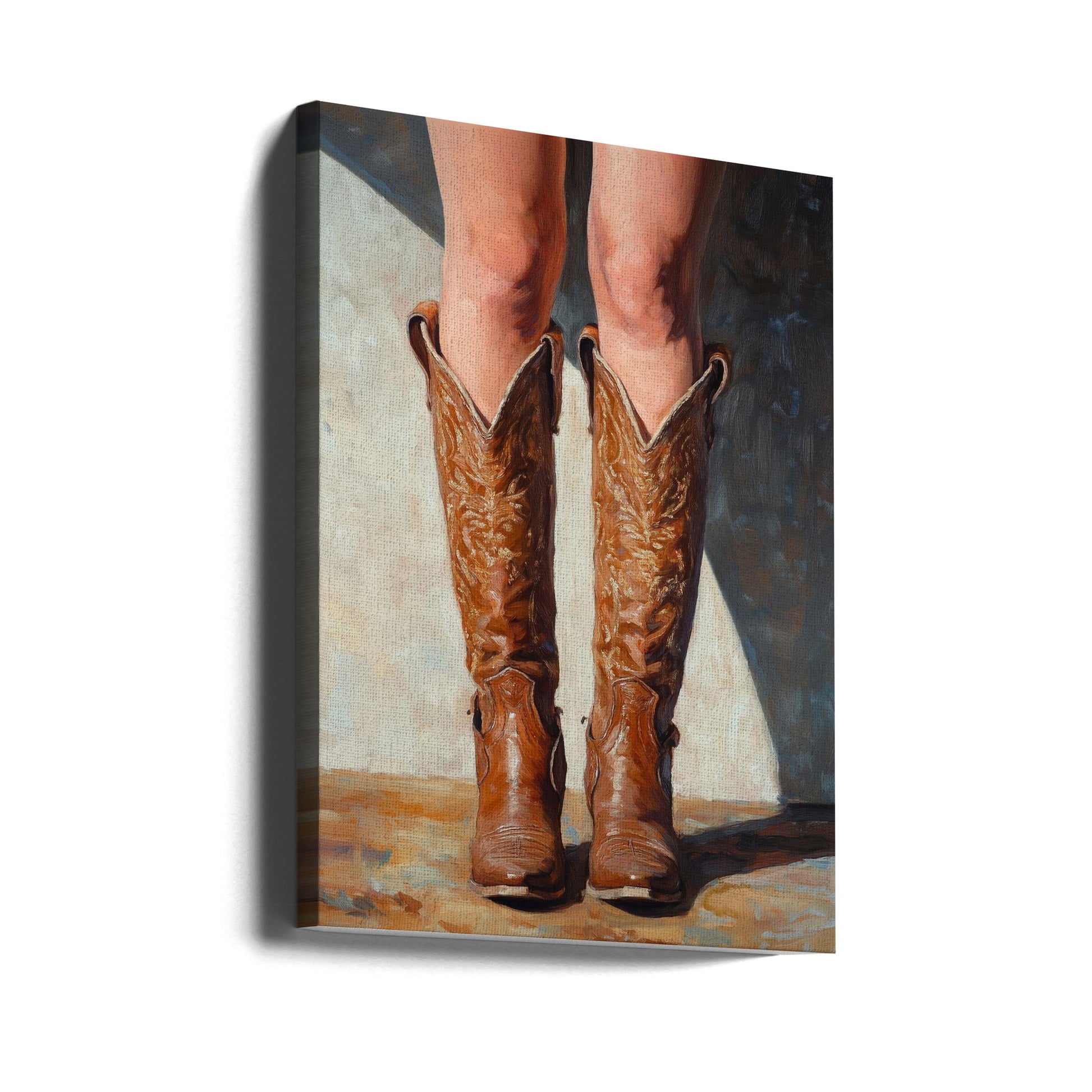 Cowboy boots by Pictufy Studio | Western Footwear Boots, Large Canvas Wall Art Print | Artsy Earth