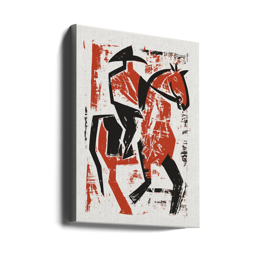 Abstract Horse Rider by Andreas Magnusson | Equestrian Art Illustration, Large Canvas Wall Art Print | Artsy Earth