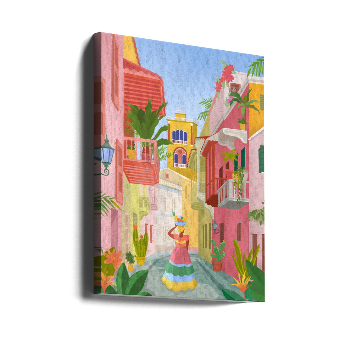 Cartagena Colombia by Petra Lizde | Colorful Latin Cityscape, Large Canvas Wall Art Print | Artsy Earth