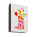 Cowgirl Boots by Baroo Bloom | Floral Western Boots, Large Canvas Wall Art Print | Artsy Earth