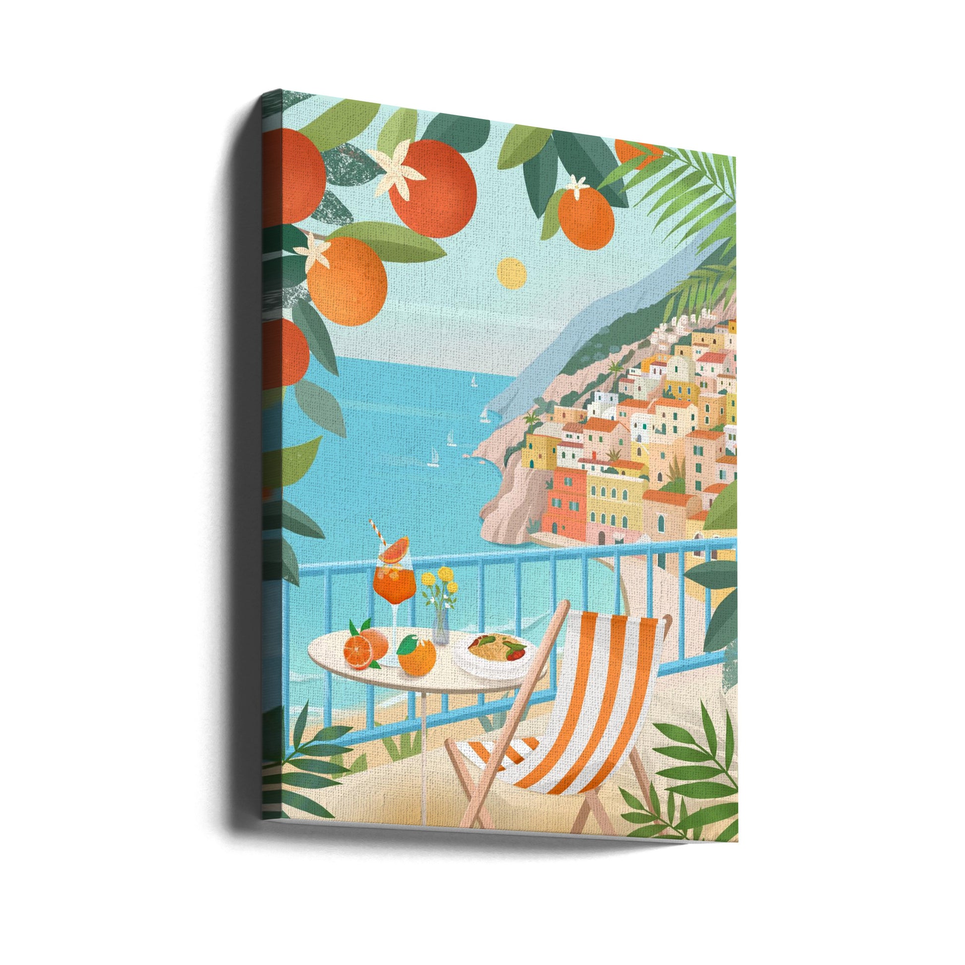 Italian Summer by Petra Lizde | Coastal Beach Vacation, Large Canvas Wall Art Print | Artsy Earth