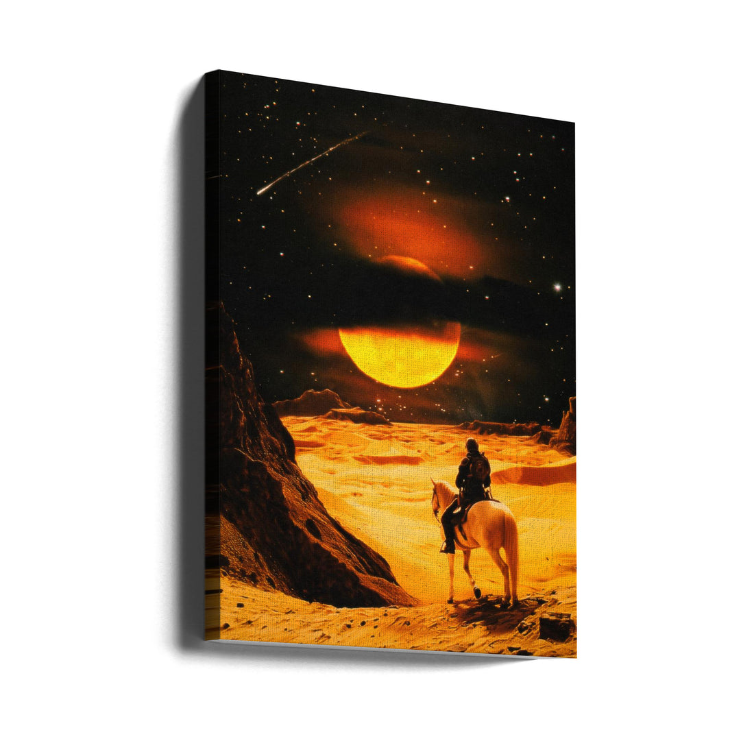 Western Space Adventure by Taudalpoi | Cosmic Cowboy Journey, Large Canvas Wall Art Print | Artsy Earth