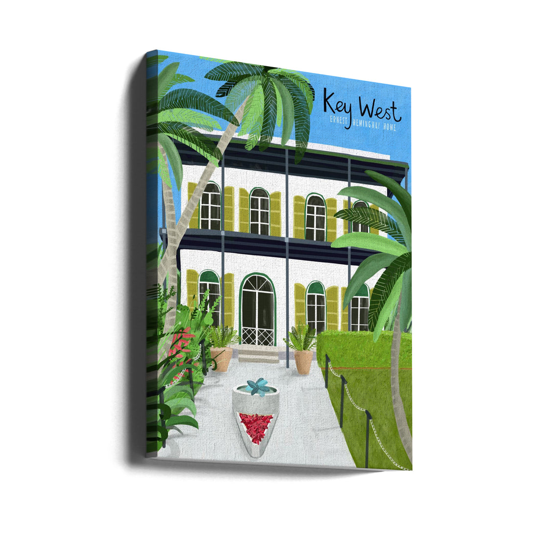 Hemingway House Florida by Carla Daly | Tropical Colonial Architecture, Large Canvas Wall Art Print | Artsy Earth