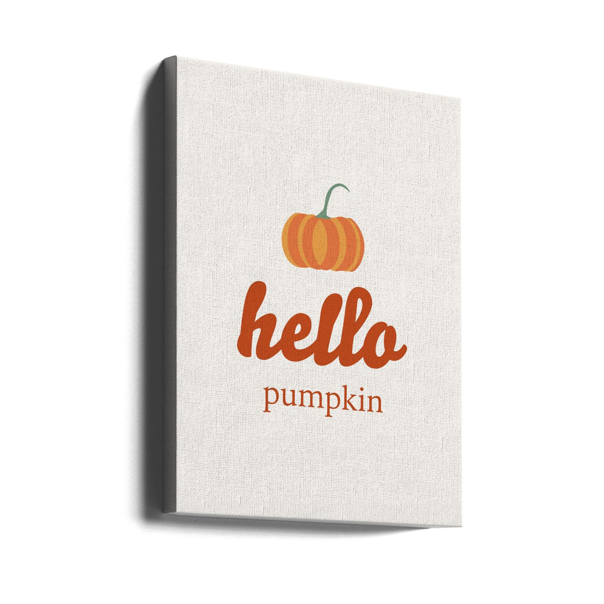 Hello Pumpkin by Elizabeth C | Natural Food Typography, Large Canvas Wall Art Print | Artsy Earth