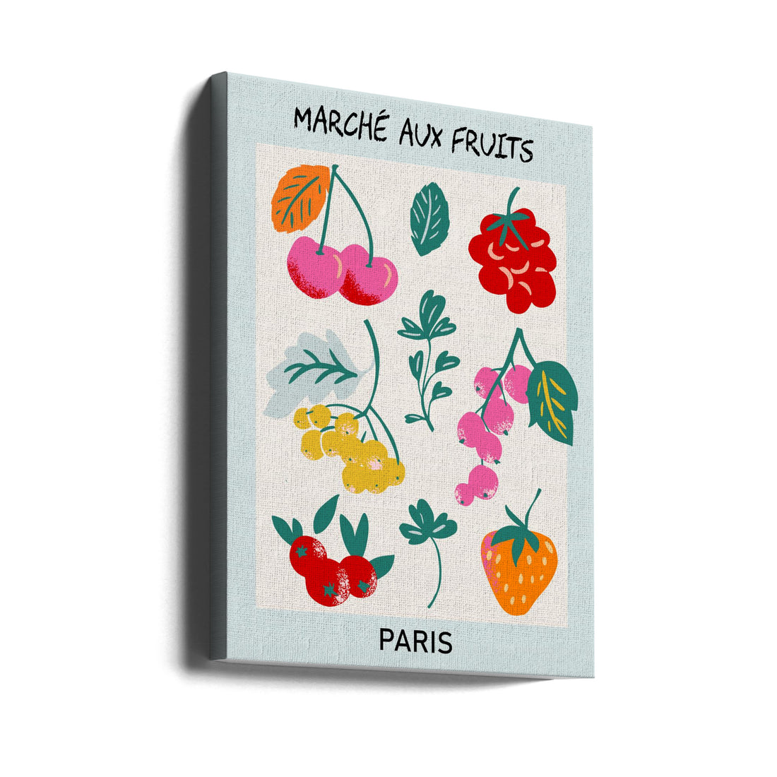 Fruit Market Paris by Annick | Fresh Market Poster, Large Canvas Wall Art Print | Artsy Earth