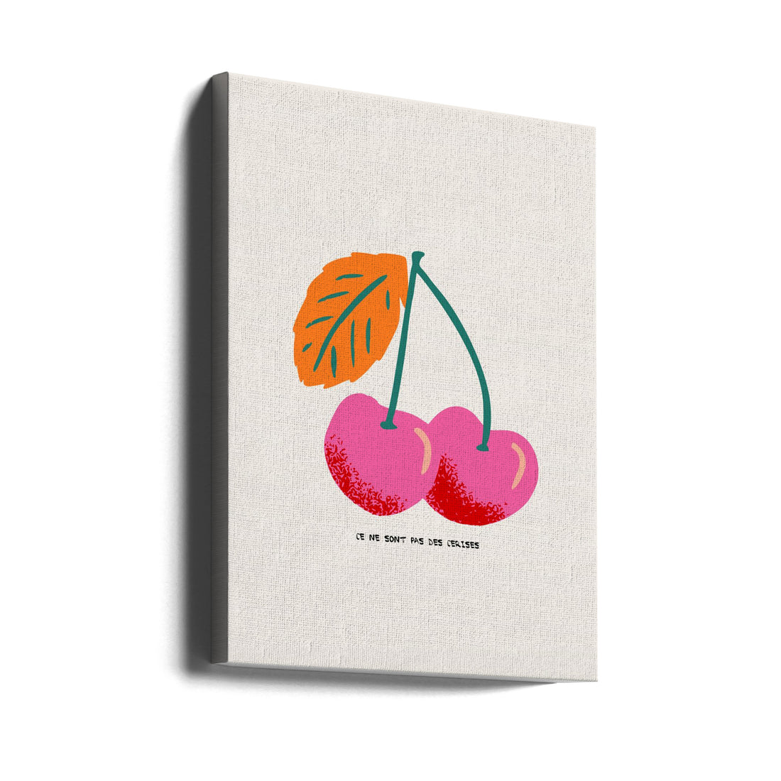 Not Just Cherries by Annick | Surreal Fruit Illustration, Large Canvas Wall Art Print | Artsy Earth