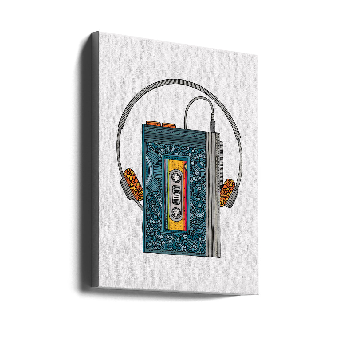 Before Ipod by Valentina Harper | Retro Walkman Nostalgia, Large Canvas Wall Art Print | Artsy Earth