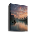 Li River Sunrise by Yan Zhang | Asian Mountain Landscape, Large Canvas Wall Art Print | Artsy Earth