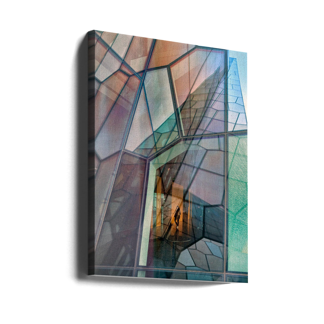 Colour Mosaic by Jure Kravanja | Geometric Window Architecture, Large Canvas Wall Art Print | Artsy Earth