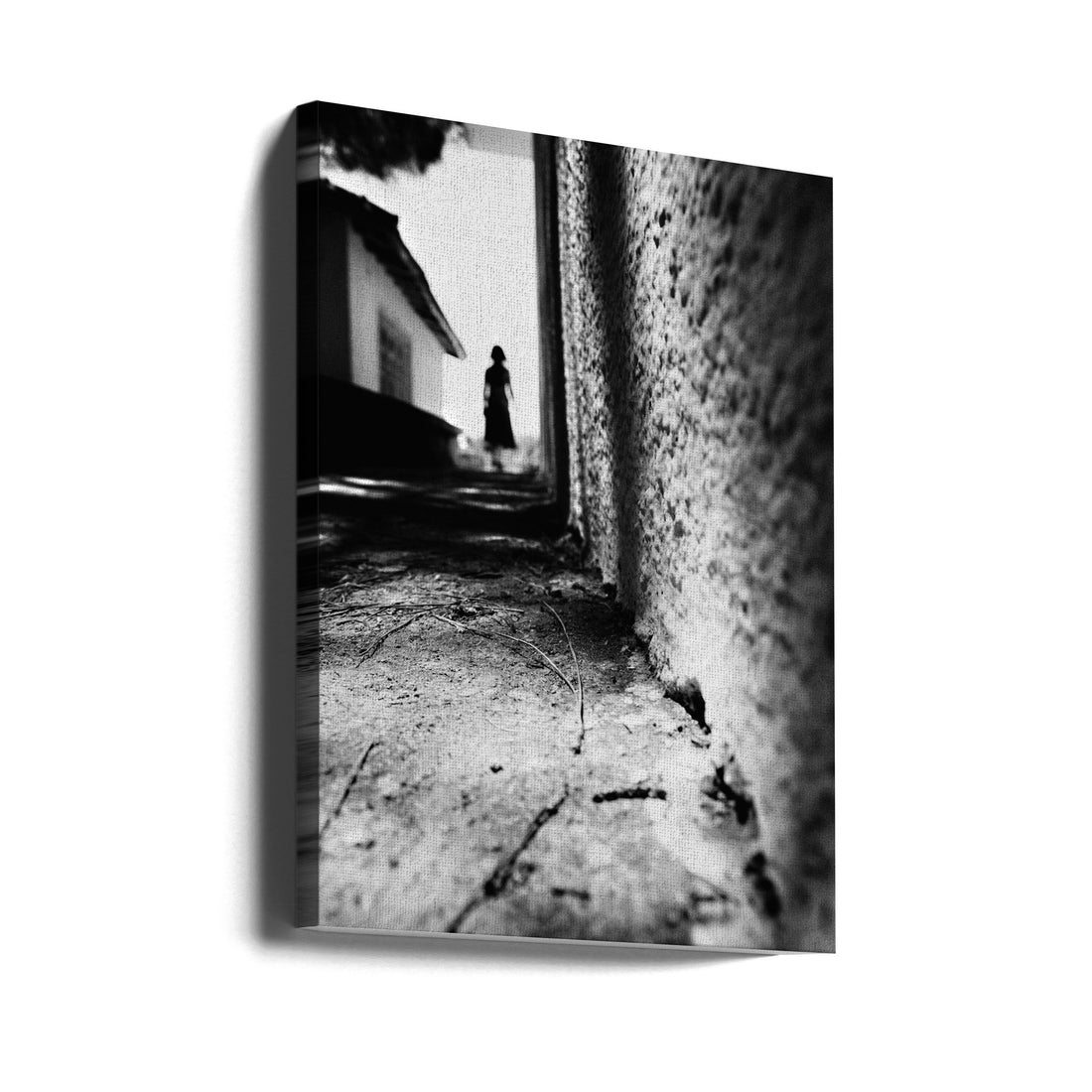 Village Silhouette by Ali Ayer | Rural Street Walk, Large Canvas Wall Art Print | Artsy Earth