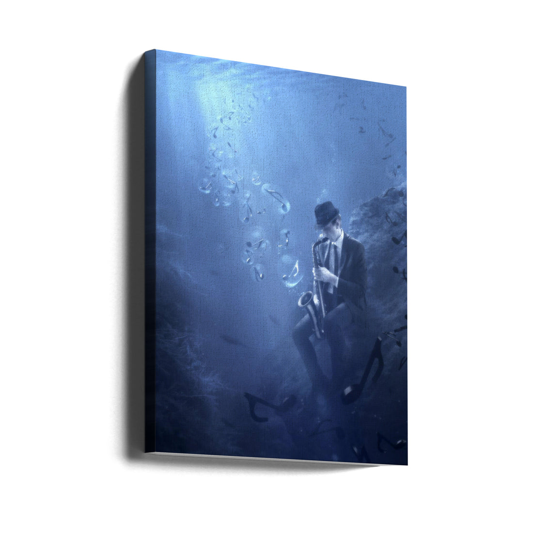 Underwater Blues by Christophe Kiciak | Jazz Saxophone Performance, Large Canvas Wall Art Print | Artsy Earth