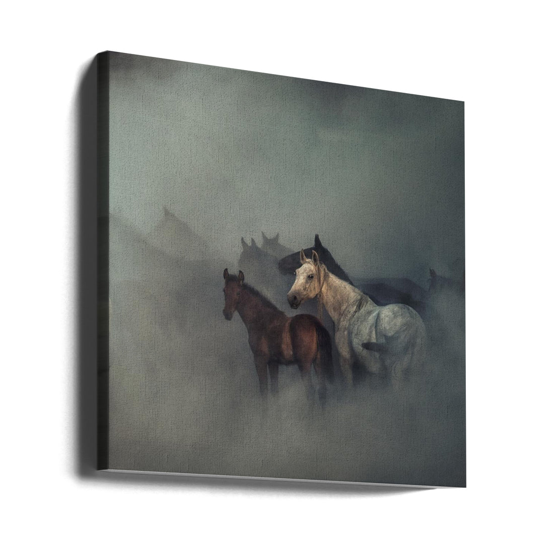 The Lost Horses by Hüseyin Taşkın | Painterly Horse Herd, Large Canvas Wall Art Print | Artsy Earth