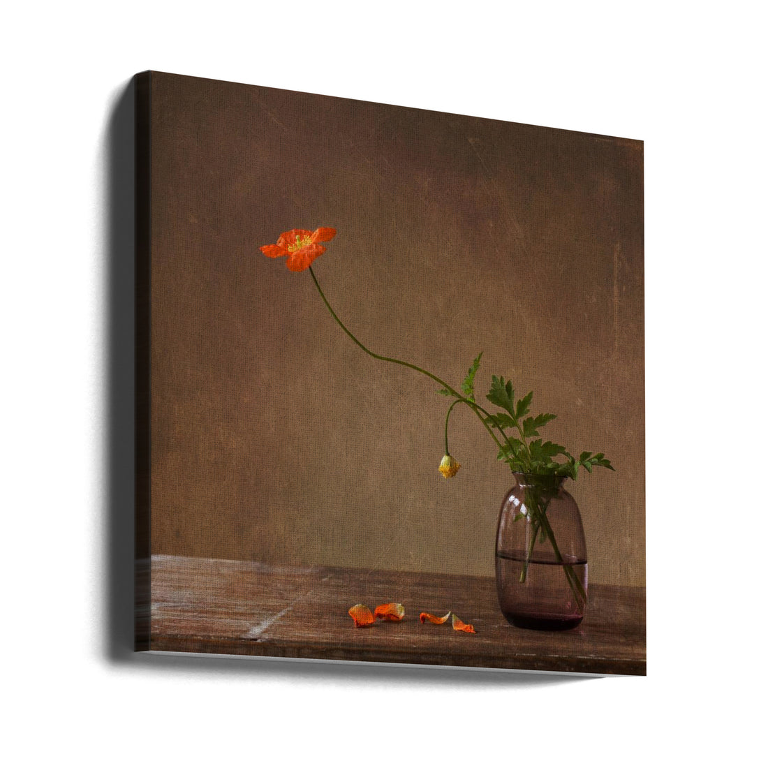 A story with orange poppies by Galina Bunkova | Withered Floral Still Life, Large Canvas Wall Art Print | Artsy Earth