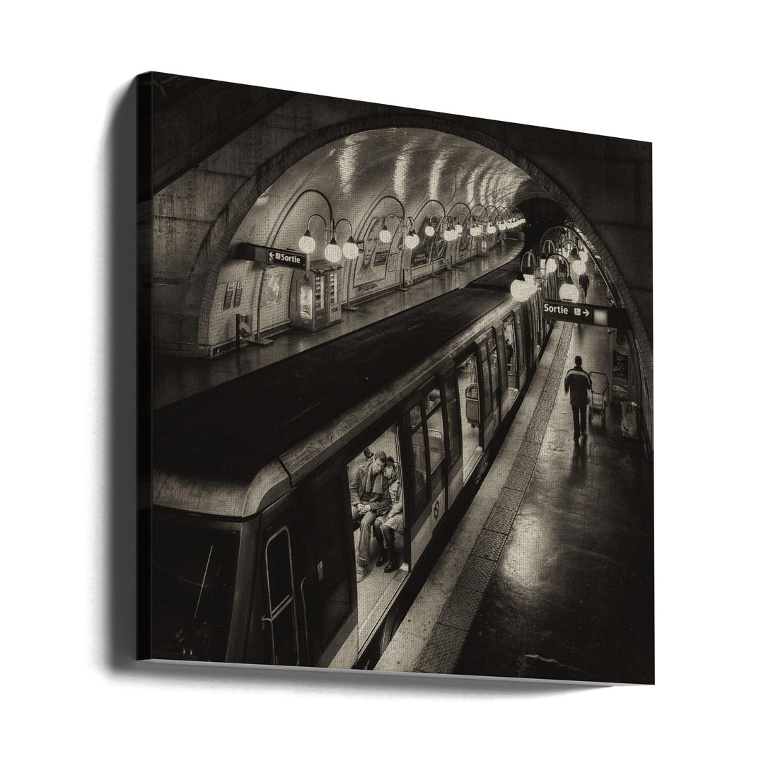 Last Metro Station by Thomas Siegel | Paris Metro Platform, Large Canvas Wall Art Print | Artsy Earth