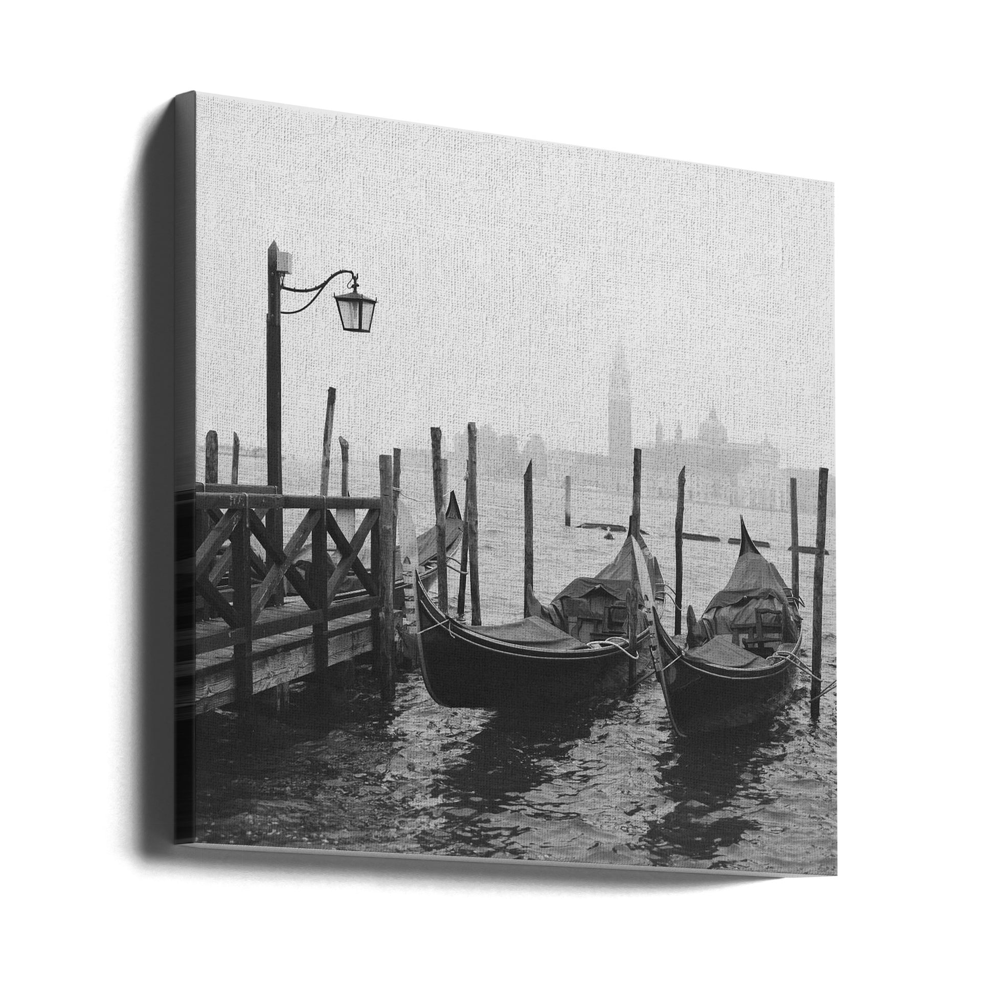 Morning in Venice by Yuppidu | Foggy Canal Cityscape, Large Canvas Wall Art Print | Artsy Earth