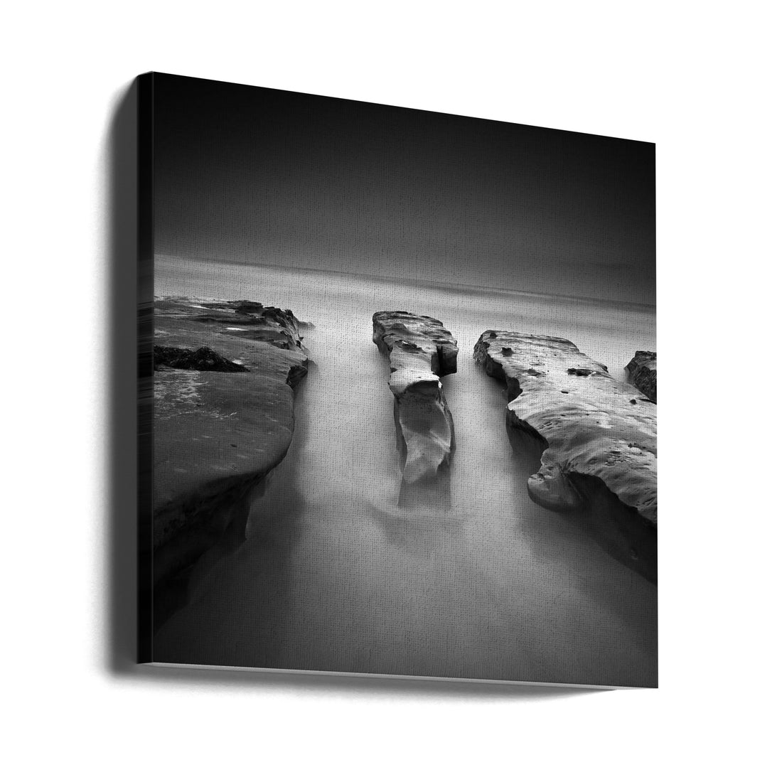 Isolated Coastal Rock by Yi Fan | Long Exposure Seascape, Large Canvas Wall Art Print | Artsy Earth