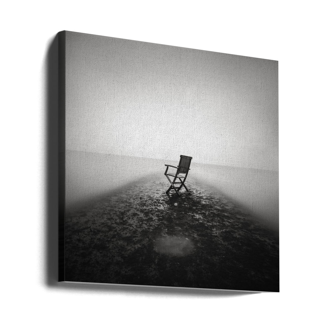 Sit down and relax by Christophe Staelens | Lonely Seascape Chair, Large Canvas Wall Art Print | Artsy Earth