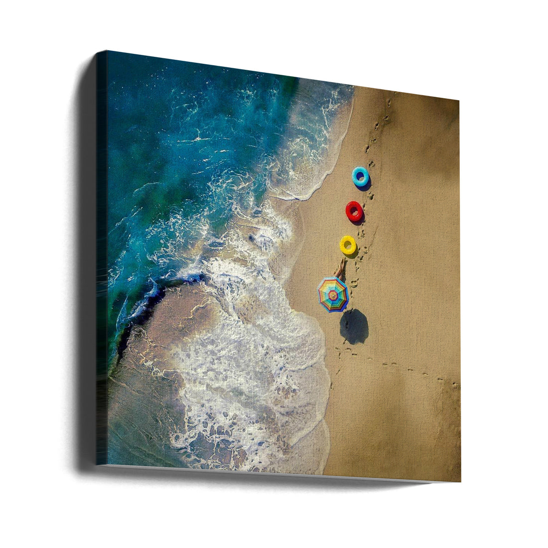 Summer Beach View by Ambra | Aerial Beach Landscape, Large Canvas Wall Art Print | Artsy Earth