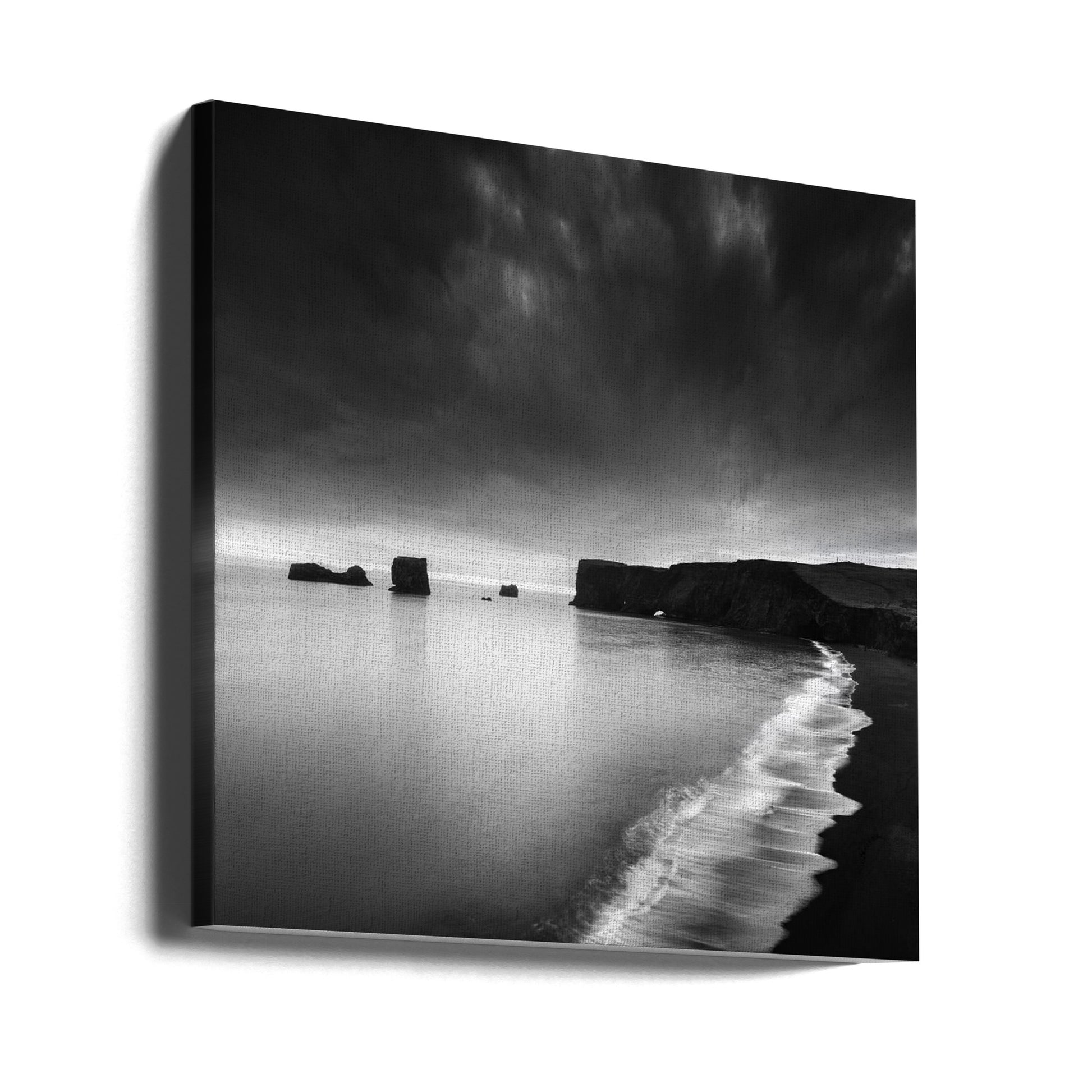 Lapping at the Shore by George Digalakis | Coastal Black Beach, Large Canvas Wall Art Print | Artsy Earth