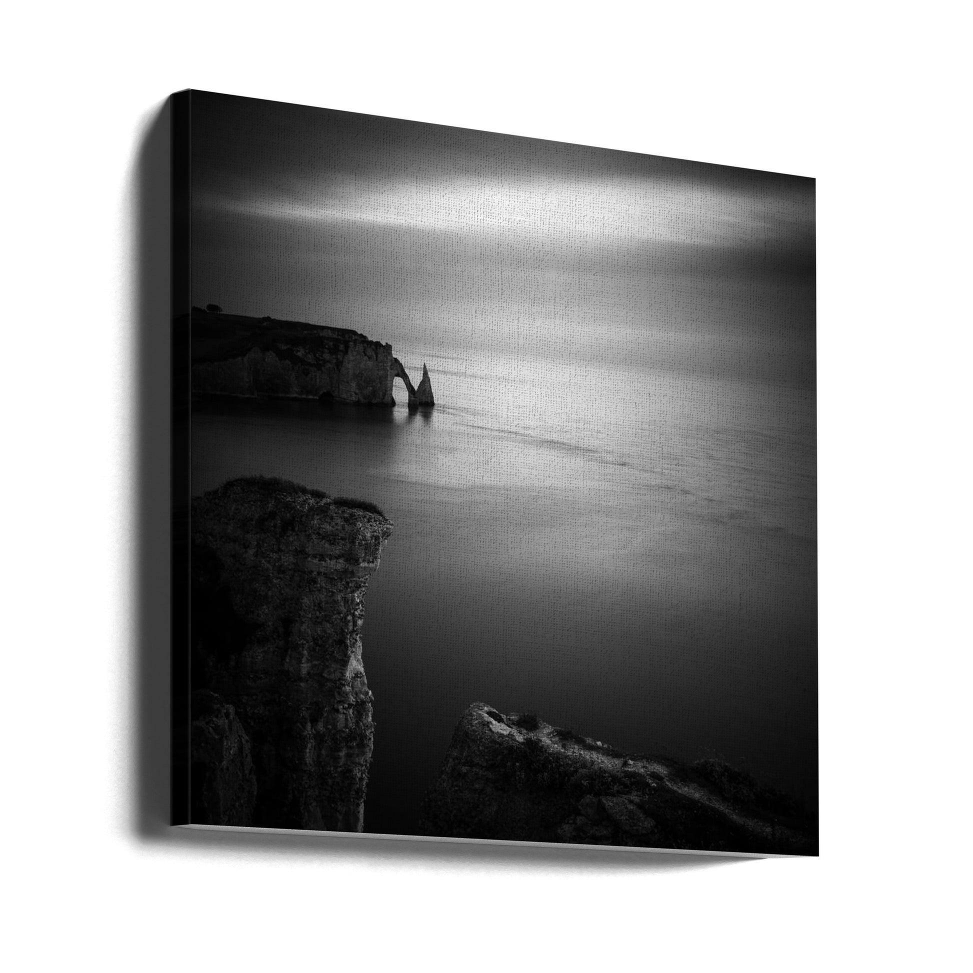 Coastal Cliffs by Jan Rauwerdink | Black And White Seascape, Large Canvas Wall Art Print | Artsy Earth