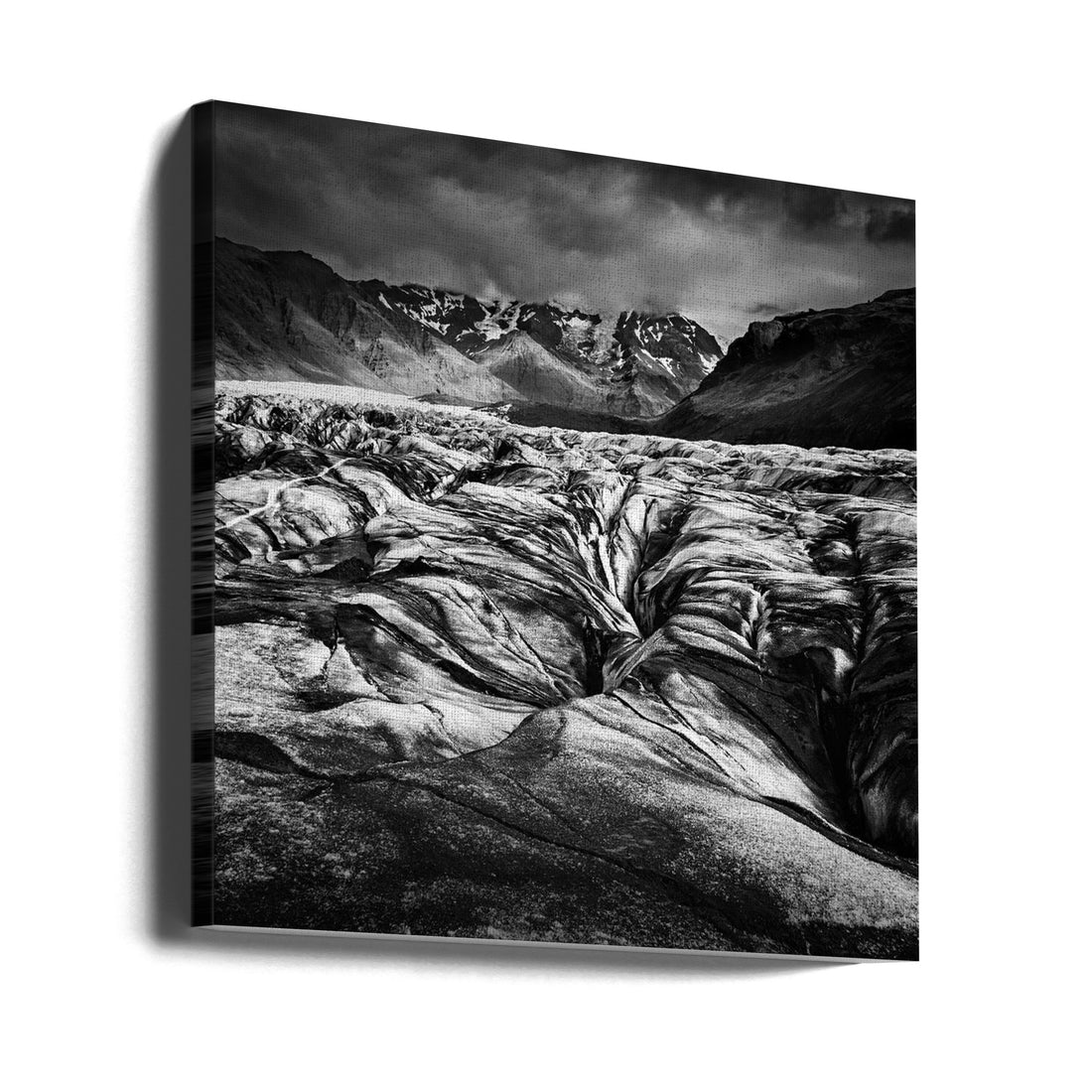 The Black Glacier by George Digalakis | Snowy Mountain Landscape, Large Canvas Wall Art Print | Artsy Earth