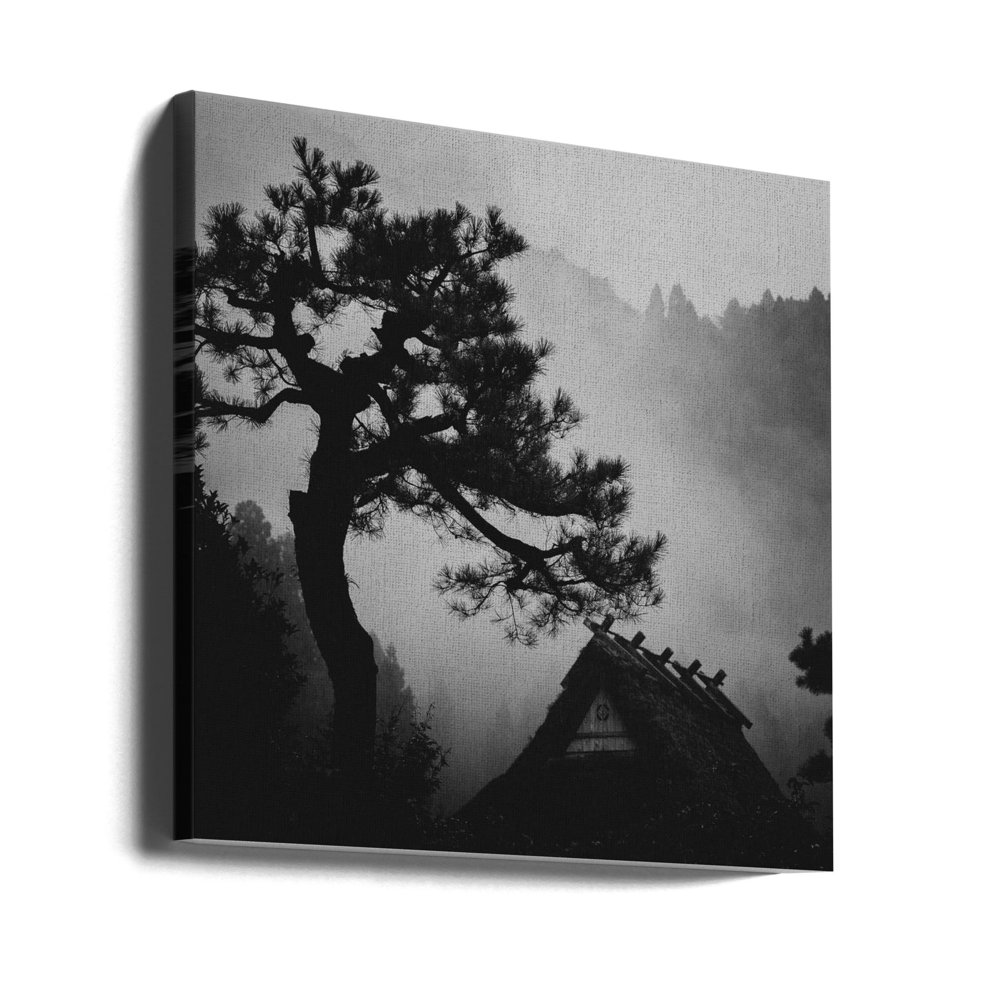 Misty Pine Forest by Tsuneya Fujii | Foggy Rural Landscape, Large Canvas Wall Art Print | Artsy Earth