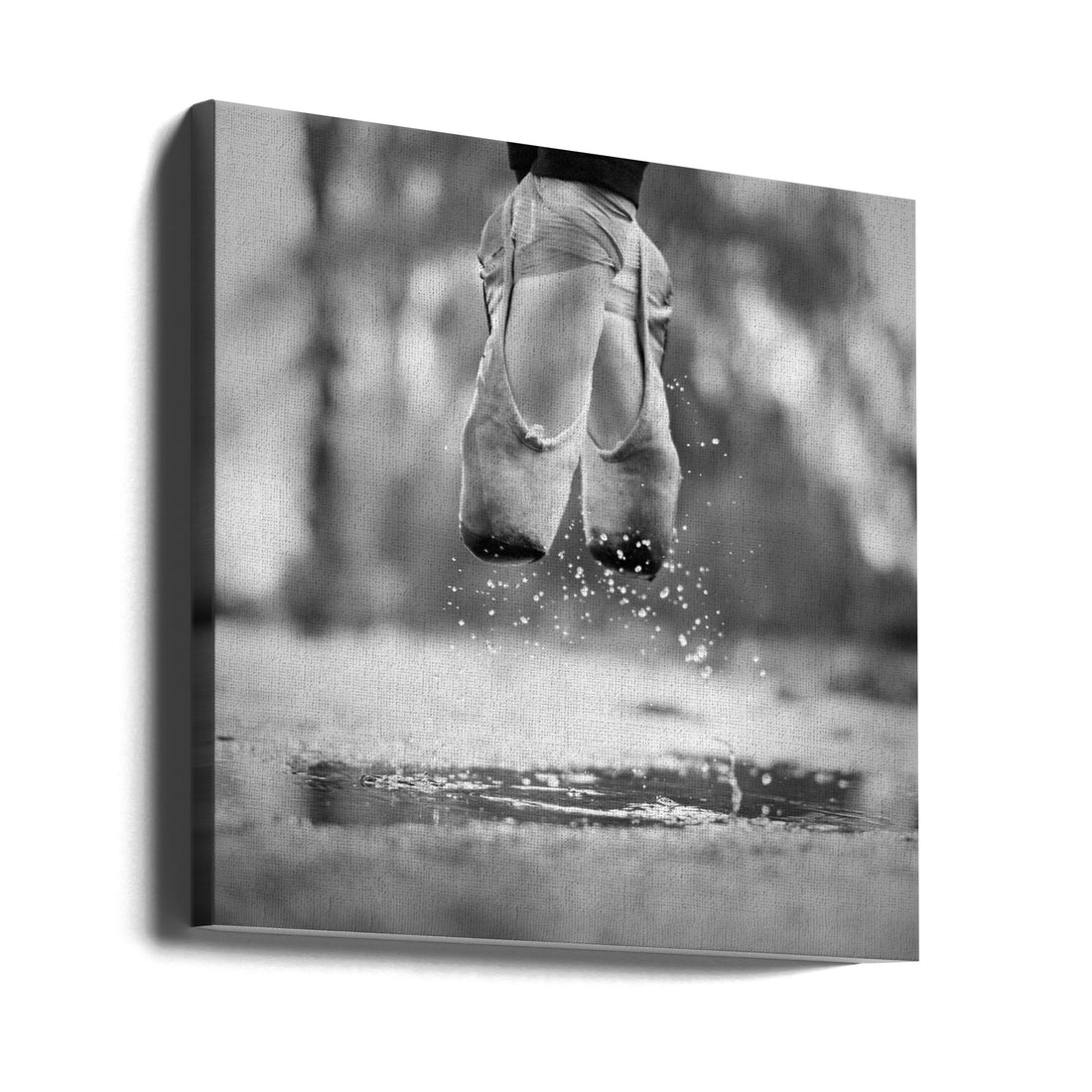 The day we went jumping in puddles by Howard Ashton-jones | Dancing In Rain Freedom, Large Canvas Wall Art Print | Artsy Earth