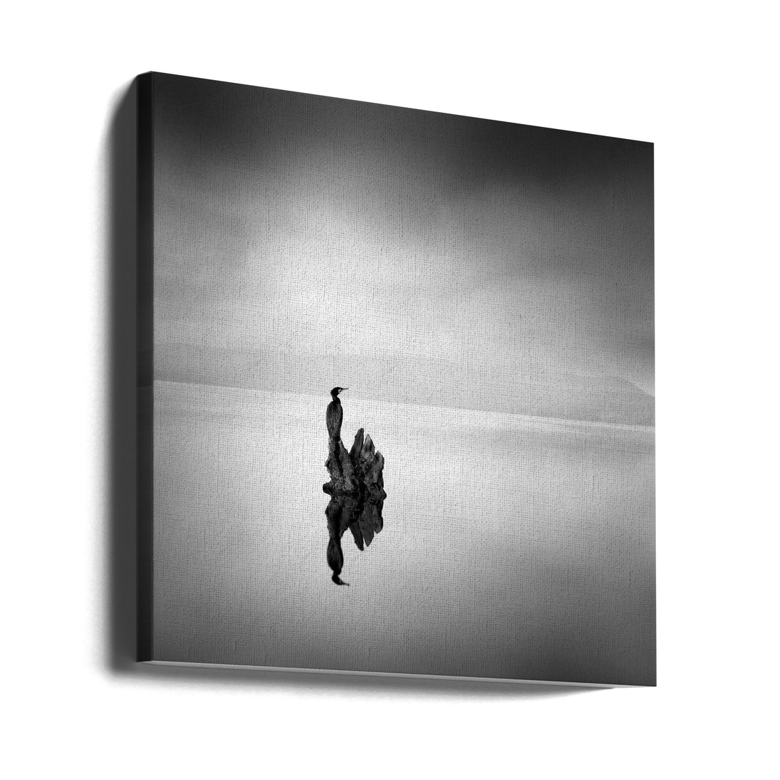 Serene Cormorant by George Digalakis | Minimalist Nature Waterscape, Large Canvas Wall Art Print | Artsy Earth