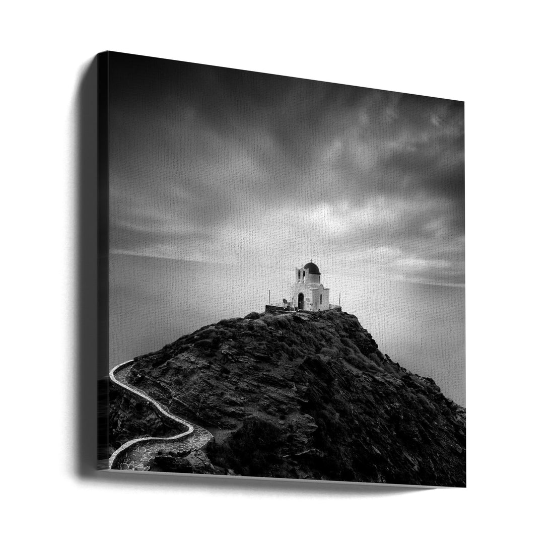 Church of the Seven Martyrs by George Digalakis | Coastal Church Landscape, Large Canvas Wall Art Print | Artsy Earth