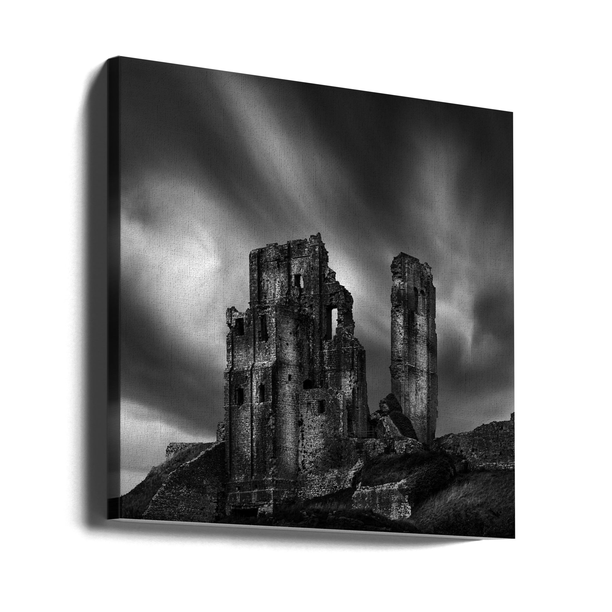 Corfe Castle by George Digalakis | Medieval Fortress Ruins, Large Canvas Wall Art Print | Artsy Earth