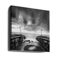 Double Pier II by George Digalakis | Monochrome Seascape Pier, Large Canvas Wall Art Print | Artsy Earth