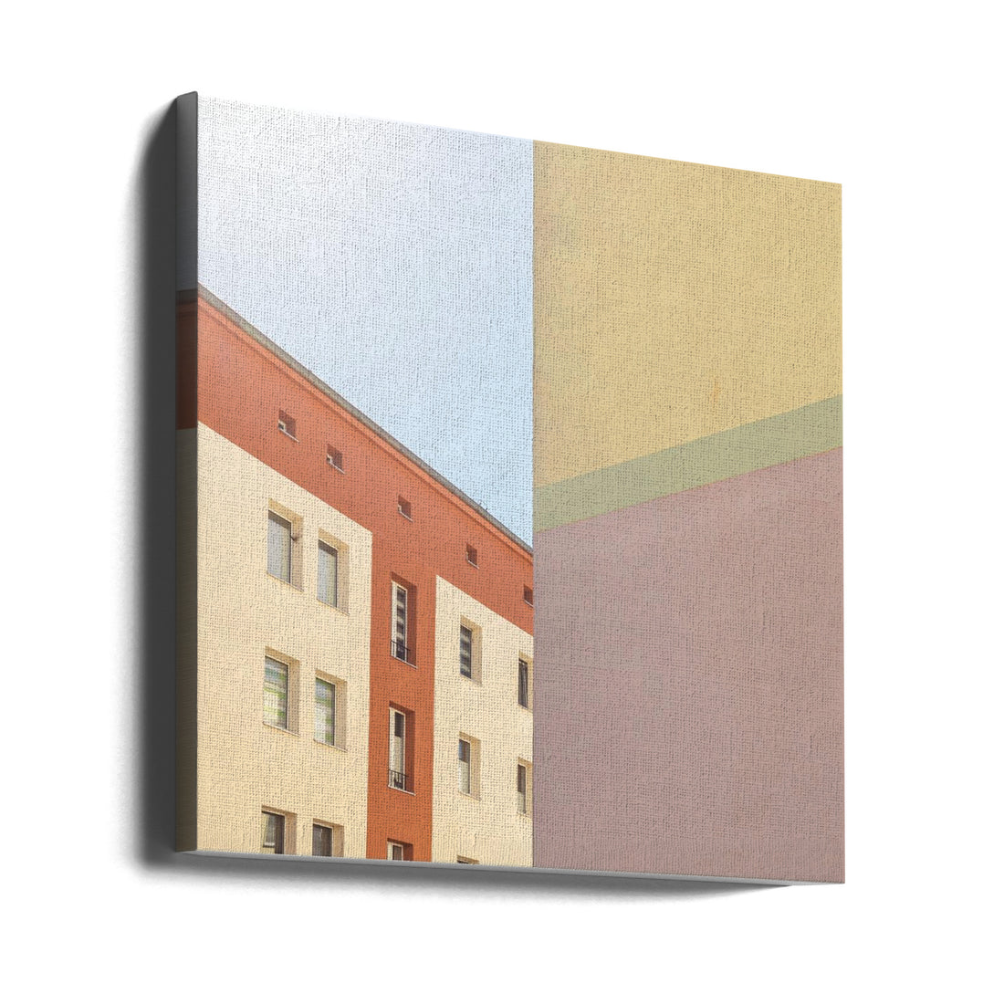 Pastel Houses by Michael Schulz-dostal | Minimalist Architecture Facade, Large Canvas Wall Art Print | Artsy Earth