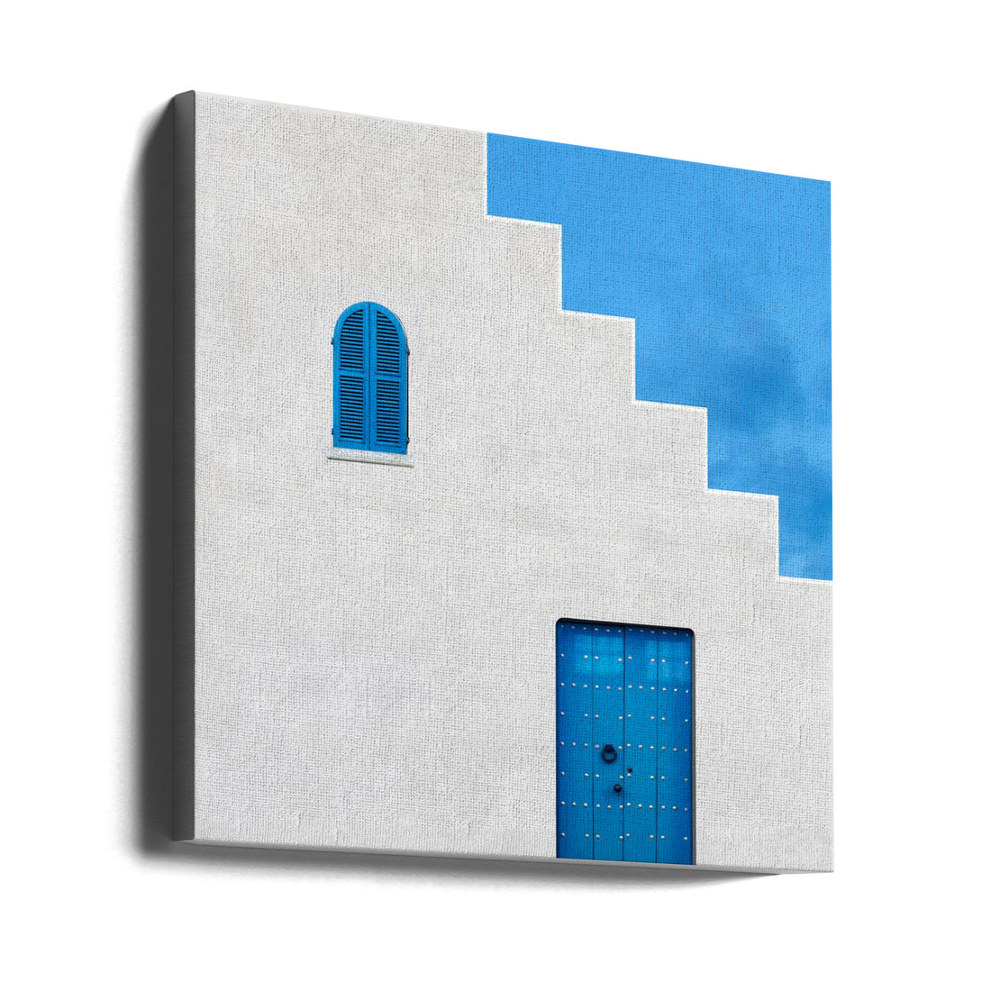 Life in Blue by Alfonso Novillo | Urban Architecture Abstract, Large Canvas Wall Art Print | Artsy Earth