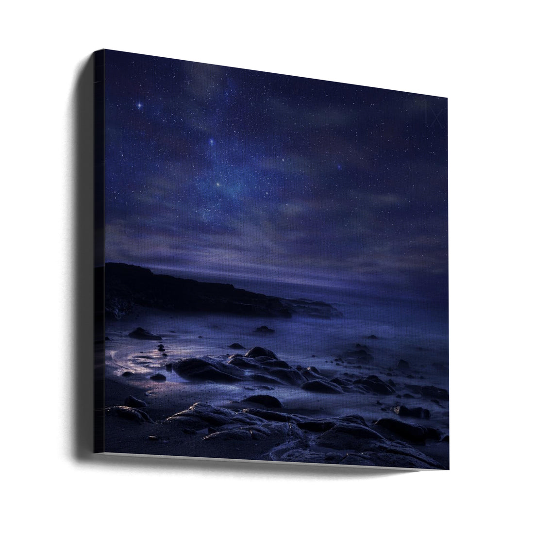 Starry Night Seascape by Sebastien Del Grosso | Coastal Night Sky, Large Canvas Wall Art Print | Artsy Earth