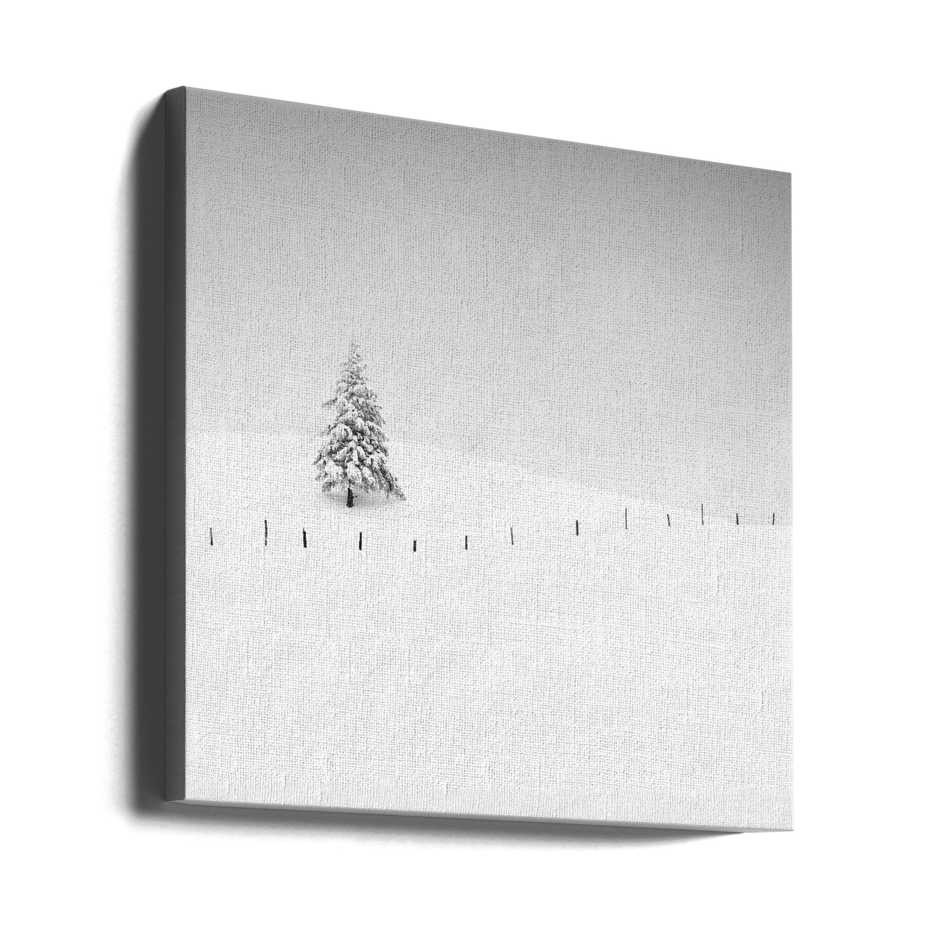 Snowy Solitude by Alexej Schulz | Minimalist Winter Landscape, Large Canvas Wall Art Print | Artsy Earth