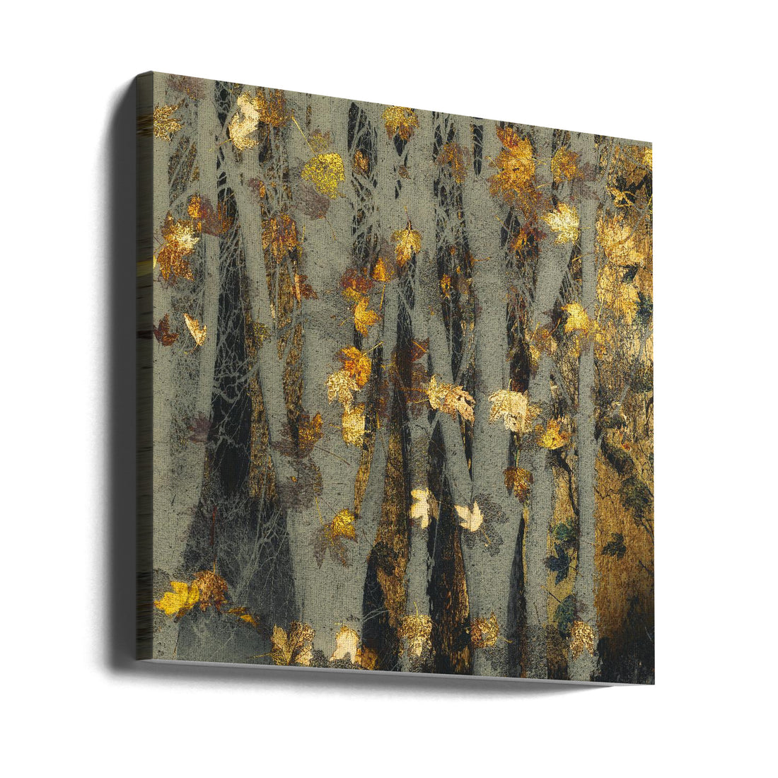 Gold Leaf by Nel Talen | Golden Autumn Forest, Large Canvas Wall Art Print | Artsy Earth