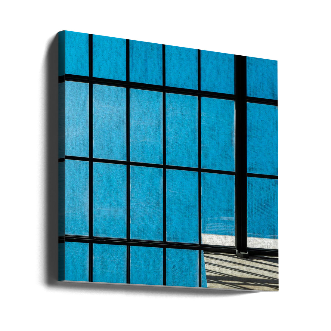 blue abstract by Markus Auerbach | Glass Architecture Pattern, Large Canvas Wall Art Print | Artsy Earth