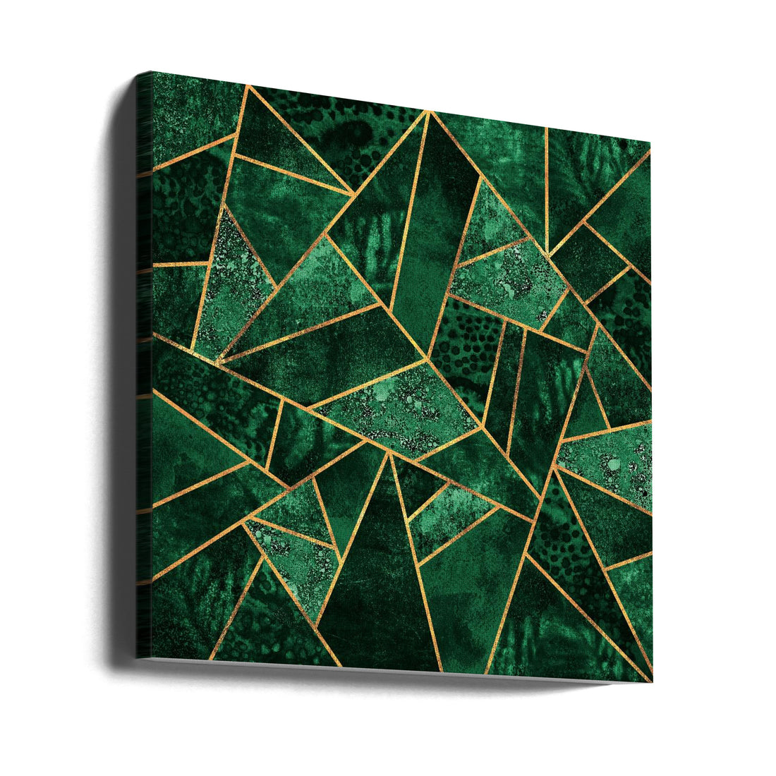 Deep Emerald by Elisabeth Fredriksson | Green Geometric Pattern, Large Canvas Wall Art Print | Artsy Earth