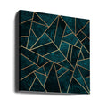 Deep Teal Stone by Elisabeth Fredriksson | Geometric Pattern Abstract, Large Canvas Wall Art Print | Artsy Earth