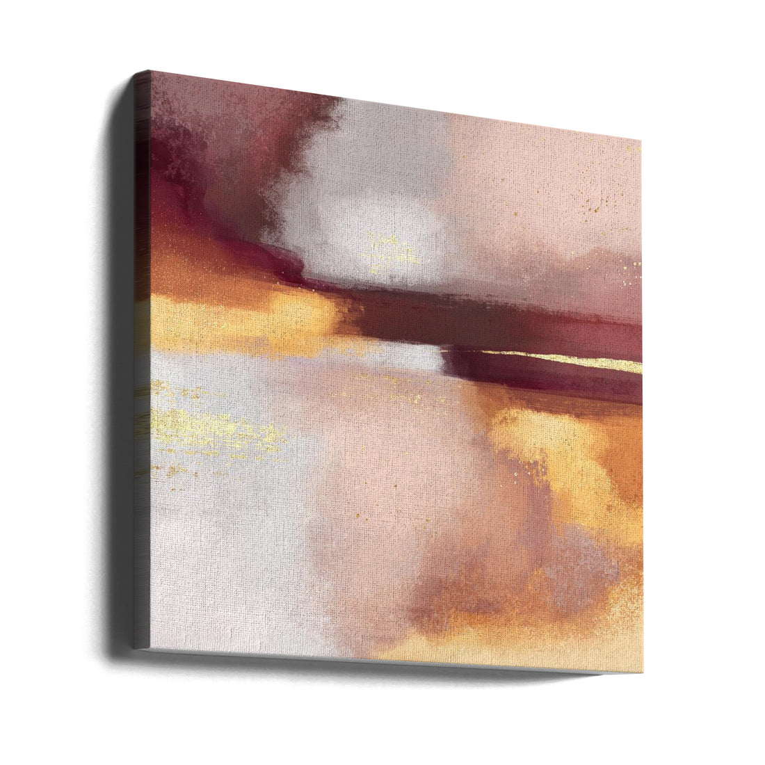 Burgundy Sunset by Elisabeth Fredriksson | Golden Abstract Painting, Large Canvas Wall Art Print | Artsy Earth