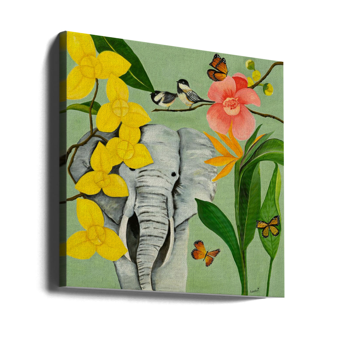 Gentle Giant by Isabelle Ri | Elephant Nature Painting, Large Canvas Wall Art Print | Artsy Earth